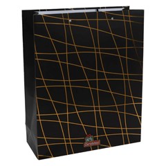 Sacola natal risco gold 26x32x10cm          cx:0180