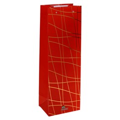 Sacola natal risco gold garrafa 12x36x9cm          cx:0240