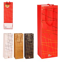 Sacola natal risco gold garrafa 12x36x9cm    cx:240