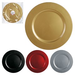 Sousplat plast liso 33cm               cx:024