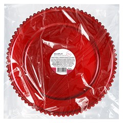 Sousplat bolinha 33cm                         cx:024
