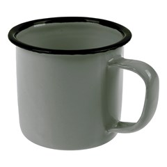 Caneca esmaltada cinza 350ml                 cx:072