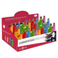 Acendedor de fogao a gas retratil color recarregavel   cx:300