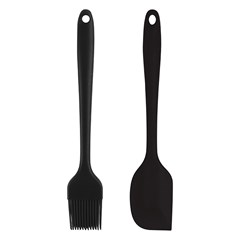 Kit utensilios 2pcs silicone espatula+pincel            cx:060