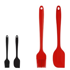 Kit utensilios 2pcs silicone espatula+pincel            cx:060