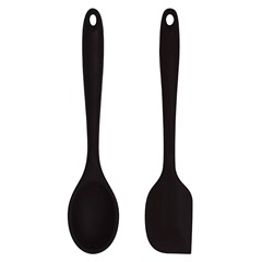 Kit utensilios 2pcs silicone colher+espatula             cx:060