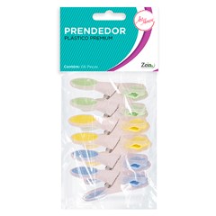 Prendedor plast 6pcs premium color                   cx:060