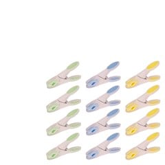 Prendedor plast 12pcs premium color         cx:060