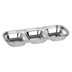 Petisqueira inox c/3 divisorias        cx:100