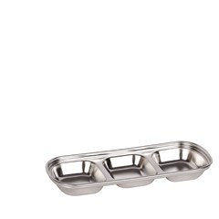 Petisqueira inox c/3 divisorias        cx:100