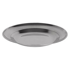 Prato inox 18cm                    cx:100