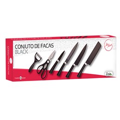 Cj faca 6pcs black     cx:024