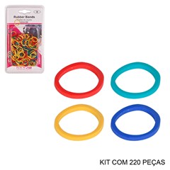 Elastico de cabelo liga 220pcs color              cx:144