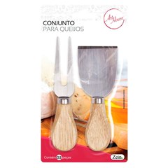 Cj para queijo 2pcs espatula+garfo            cx:036