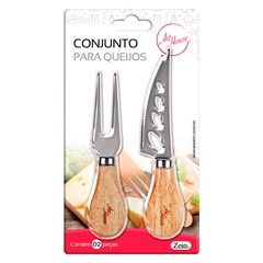 Cj para queijo 2pcs faca+garfo          cx:036