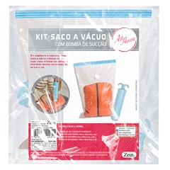 Kit saco a vacuo c/bomba 4pcs            cx:030