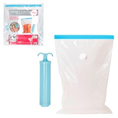 Kit saco a vacuo c/bomba 4pcs            cx:030