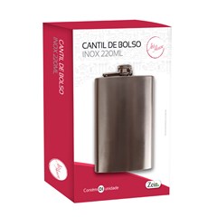 Cantil de bolso inox 220ml                 cx:036