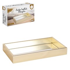 Bandeja espelhada ret 26x14cm                cx:024