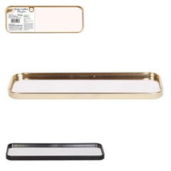 Bandeja espelhada ret 30x10cm           cx:024