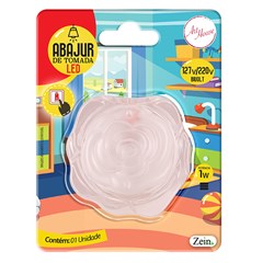 Abajur de tomada rosa 6,5cm            cx:120