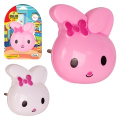 Abajur de tomada coelho lacinho 8cm                    cx:120