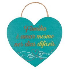 Placa dizeres coracao 14,5x14cm       cx:144