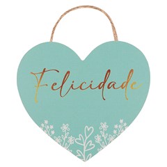 Placa dizeres coracao 14,5x14cm       cx:144