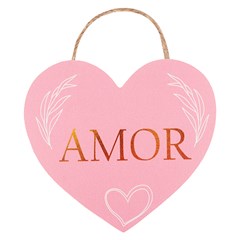 Placa dizeres coracao 14,5x14cm       cx:144