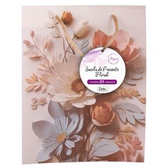 Sacola presente 18x23x8cm floral        cx:240