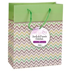 Sacola presente 18x23x8cm ondulada       cx:240