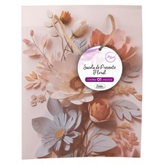 Sacola presente 23x27x8cm floral        cx:180