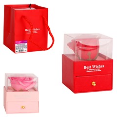 Porta joia c/flor para presente 10x8cm        cx:036