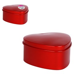 Porta objeto coracao em lata 3,5x7cm         cx:240