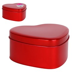 Porta objeto coracao em lata 4,5x9cm        cx:180