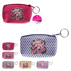 Porta moeda floral 9,5x6cm                  cx:144