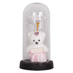 Rosas na cupula urso te amo 21x10cm          cx:012