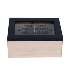 Porta cha c/divisoria mdf 6,5x15x11cm               cx:024