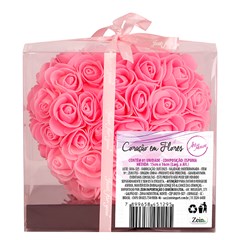 Coracao em flores 15x16cm                    cx:012