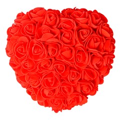 Coracao em flores 15x16cm                    cx:012