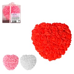 Coracao em flores 15x16cm                    cx:012