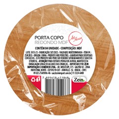 Porta copo red mdf 10cm 4pcs                 cx:120