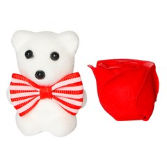 Rosa artificial urso luxo p/presente
