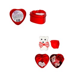 Rosa artificial urso luxo p/presente