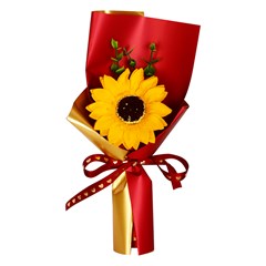 Buque girassol artificial p/presente 25cm    cx:020