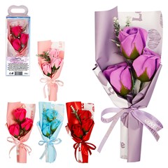 Buque rosas artificial p/presente 25cm       cx:020