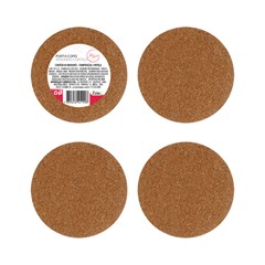 Porta copo red cortica 10cm 4pcs             cx:120
