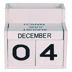 Calendario permanente madeira 7,5x8x9 cm       cx:048