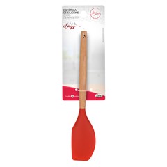 Espatula silic cabo madeira 30cm              cx:048