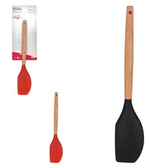 Espatula silic cabo madeira 30cm              cx:048